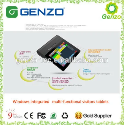 9.7inch Windows POS terminal tablet with thermal printer POS system POS machine