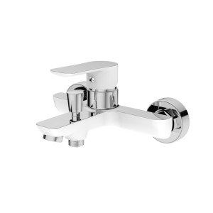 chrome white brass shower faucet mixer for bathroom