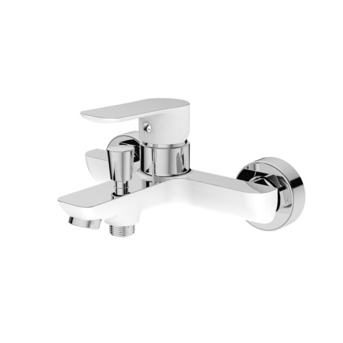 chrome white brass shower faucet mixer for bathroom