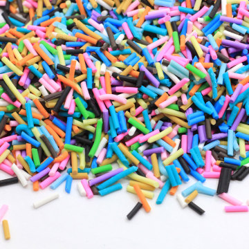 New 500g  Long  Cylindrical Polymer Hot Soft Clay Sprinkles Colorful For DIY Crafts Tiny Cute Plastici Accessories