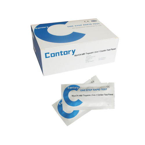 3 en 1 Cassette de prueba combinada mioglobina/ck-mb/troponin