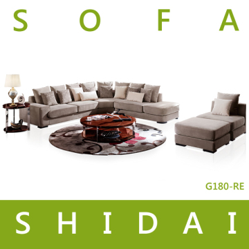 Top quality living room design velvet sofa set G180-RE