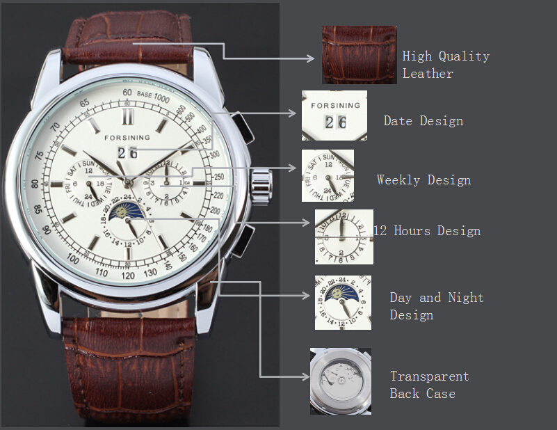 OED/OMD Orignal men's automatic movements watches