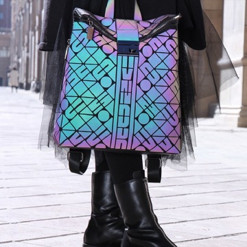 Handbags Womens Geometric Luminous Backpack