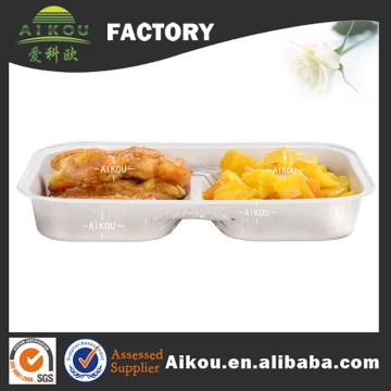 Aluminum foil compartment disposable food trays compartments with lid