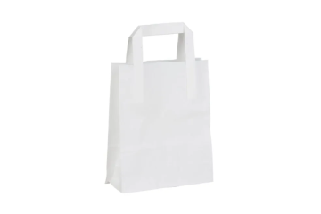 White SOS Paper Carrier Bag Small Size