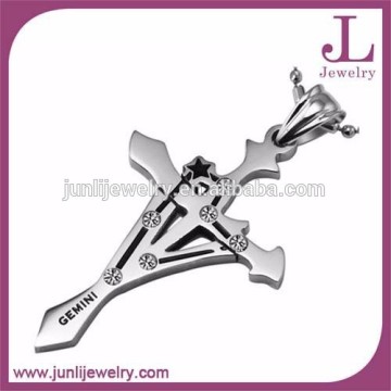 Junli Jewelry CZ Enamel Fashion Pendant Stainless Steel Gemini Pendant