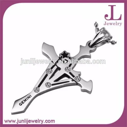 Junli Jewelry Fashion Stainless Steel Aquarius Pendant Fashion Cross Pendant