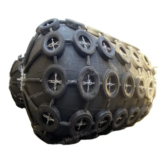 ISO 17357 Standard Boat Pneumatic Rubber Yokohama Fender Net Type