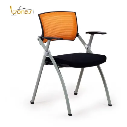 Modern Folding Library Chair with Wheels - BNS-3216WB