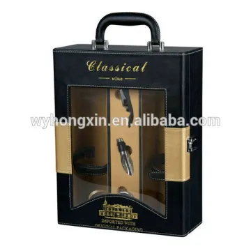 the newest PU leather Wine Carrier Wine Box--2 bottles