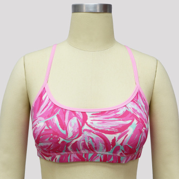 Top di crop da reggiseno yoga per le donne