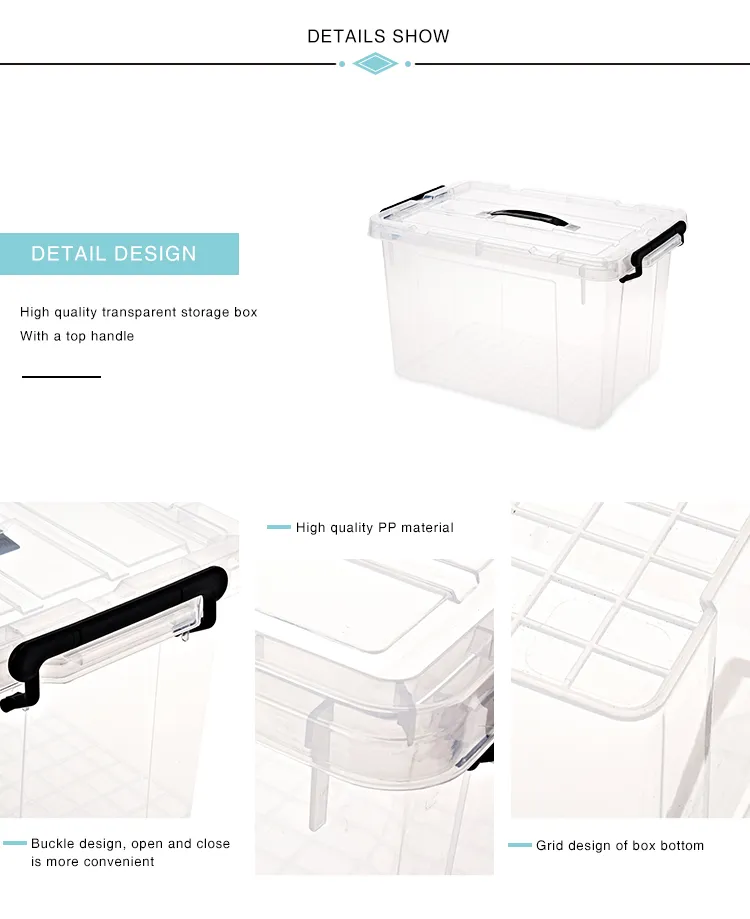 Clear Stackable Plastic Boxes Durable Stackable Organizer Clear Plastic Storage Box, High Quality ...