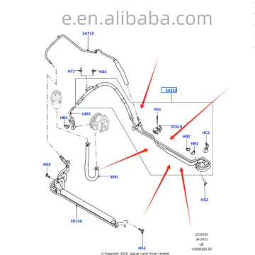 Land Rover 2.0 Steering System High Pressure Tubing LR044590