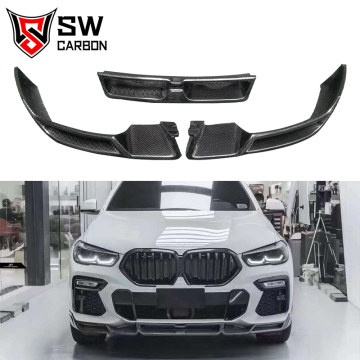 Spoiler del labbro inferiore in fibra di carbonio per BMW G06 X6 40i/50i/40d 2019-2023