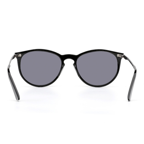Chic Round Carbon Fiber Sunglasses Model