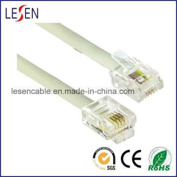 Rj11 Telephone Cable with PVC/PE Jacket