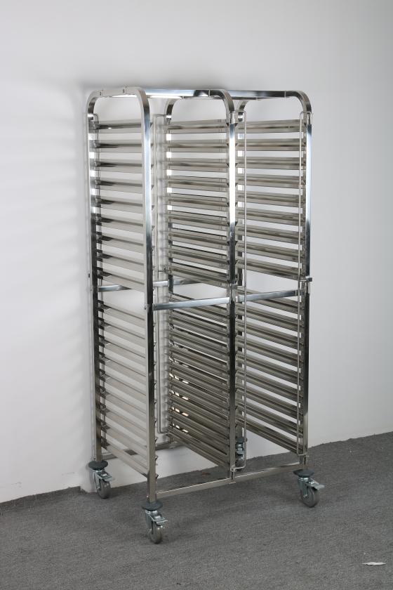 304 Grade Double-Line Tray Trolley