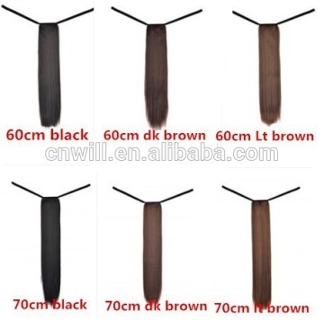 Cheap Long Straight Synthetic Ponytail Clip In hair extensions Ribbon Ponytail