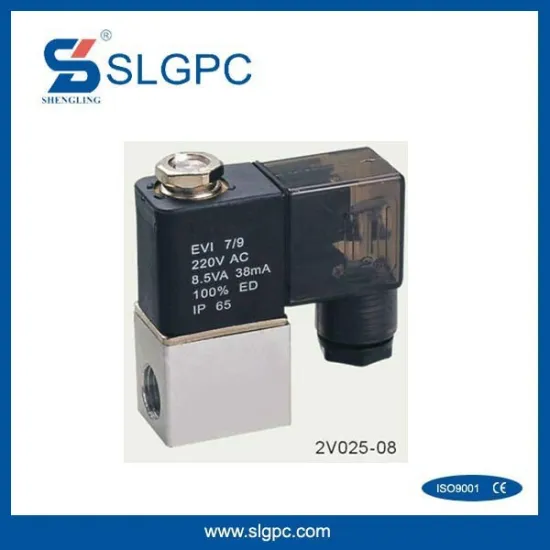 Ningbo fenghua xikou industry 2V025-08 viton seal 1/4" valves pneumatic solenoid valve 12v