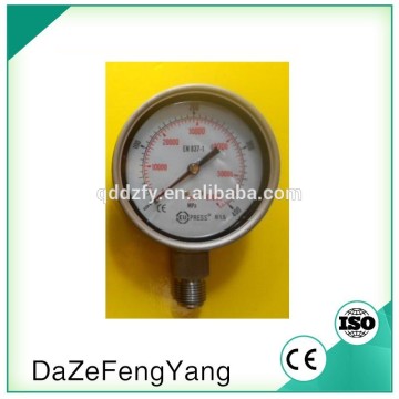 China stainless steel high pressure gauge