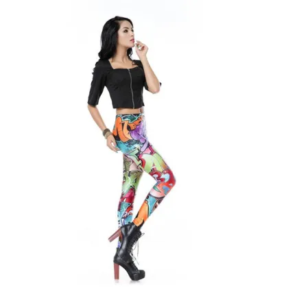 New printting girls hot leggings sexy legging 3D printing japanese legging pantyhose jeans leggings