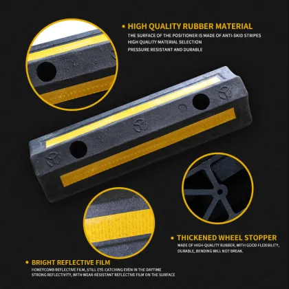 Rubber Plastic Parking Curbs: A Parking Stopper for Garage Floors - Blocks Car Wheels and Acts as an Effective Parking Aid