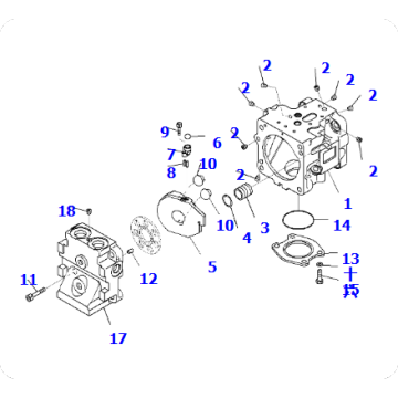 Bulldozer D375-6 fan pump 708-1S-00951