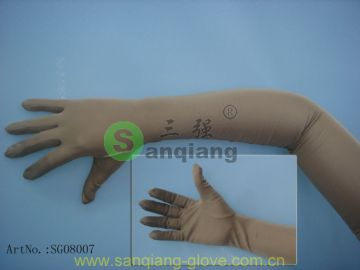 SanQiang made high quality lady's 100%silk long wedding gloves