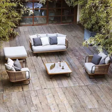 Outdoor Patio Rope Sofa Set for Garden Furniture