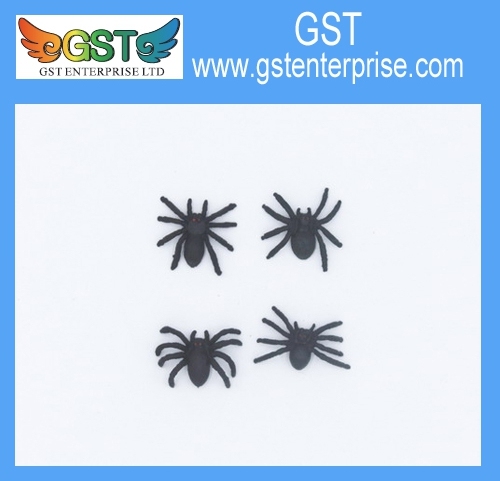 Mini z tworzywa sztucznego PVC czarne pająki 1 cal