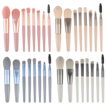 Private label simple design 8 pcs makeup brush set