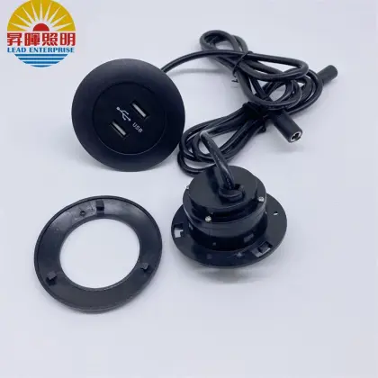 Recessed Deskround USB Outlet Socket for Office/Sofa/Table