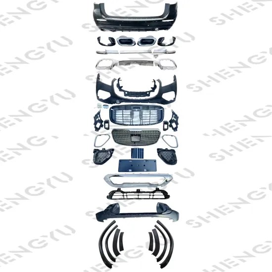Maybach-Style Auto Parts for Benz GLS W167 (20-24) - Bumper Assembly, Rear Lip, Exhaust Pipes, Grille