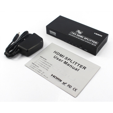 1 x 4 HDMI Video and Audio Splitter