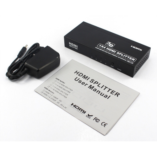 1 x 4 HDMI Video and Audio Splitter