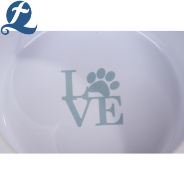 Custom Printed Footprint Design Feeder Round Pet Bowls