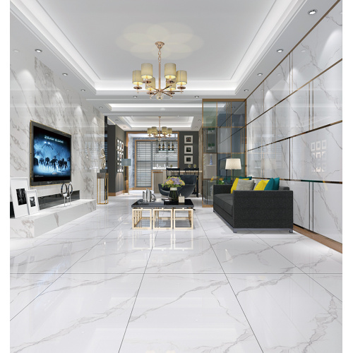 Calacatta Marble Look Polished Porcelain Tiles