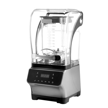 High-Power Commercial Snow Cone Machine & Smoothie Blender with Sound Proof Cover for Juice Shops