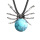 Turquoise 16MM Ball Antique Silver Spider Pendant (47x40mm) Keychain