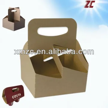 America Hot Sale Factory Direct Sale Take Away Kraft Paper Coffee Cup Carrier, Cup Holder