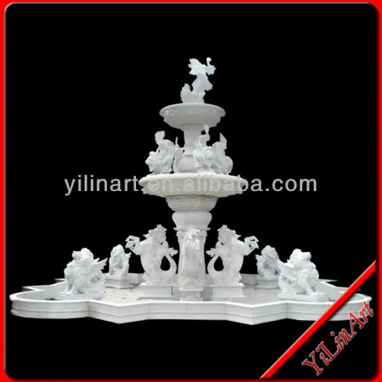 Large hand carved natural stone garden water fountain (YL-P322)