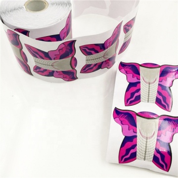 Custom Logo Butterfly Nail Forms and Stickers for Acrylic and Gel Nail Art