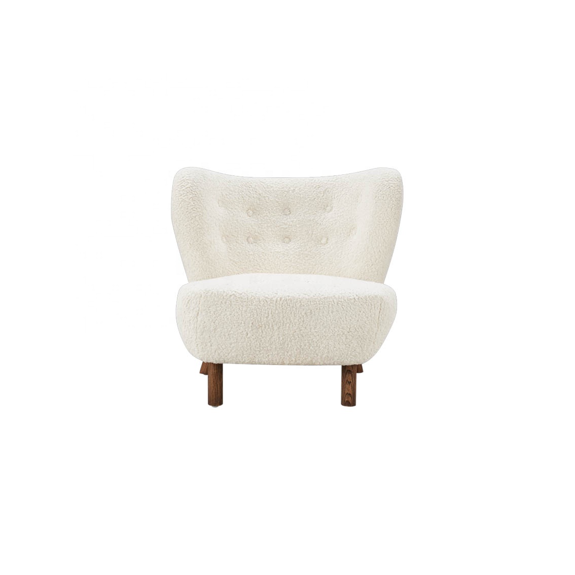 Sofa weiße Schaf Wolle Design Wohnzimmer Lounge Stuhl Moderner Freizeitakzent Nordic Stuhl