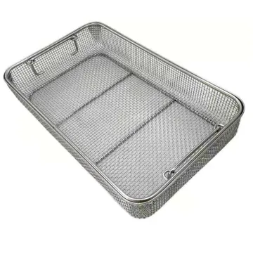 Rectangular 304 Stainless Steel Wire Mesh Trays and Baskets
