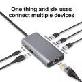 USB C Hub 6-in-1 adapter