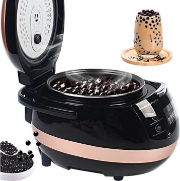 High-Quality Commercial Pearl Boiling Pot with Touch Panel for Milk Tea Shops