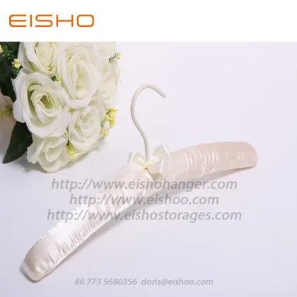 EISHO Purple Satin Padded Silk Hanger
