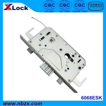 Security Door Fingerprint/IC Card/Coded Lock Electronic Lock Body 6068ESK, 60mm Backset & 68mm CC Distance