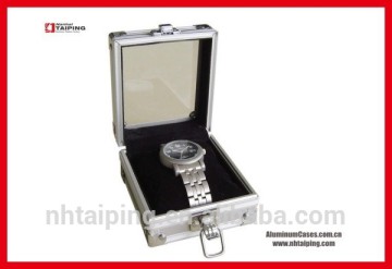 Silver Aluminum Watch Strap Display Case Portable Display Case watch case